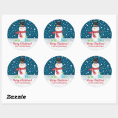 Sneeuwman Kerst Gepersonaliseerde Sticker (Vel)