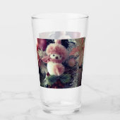 Sneeuwman Kerst Glas – Winter Drinkglas (Voorkant)