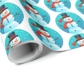 Sneeuwman - Kerst inpakpapier (Rol Hoek)