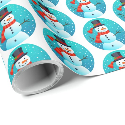 Sneeuwman - Kerst inpakpapier (Rol Hoek)