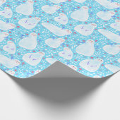 Sneeuwman Kerst inpakpapier (Hoek)