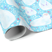 Sneeuwman Kerst inpakpapier (Rol Hoek)