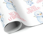 Sneeuwman Kerst Inpakpapier (Rol Hoek)