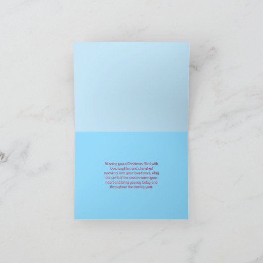 Sneeuwman Kerst Kaart, gepersonaliseerde Xmas Kaar Aankondiging (Binnen)