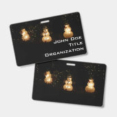 Sneeuwman Kerst Licht Show Badge (Voor- en achterkant)