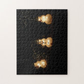 Sneeuwman Kerst Licht Show Legpuzzel (Verticaal)