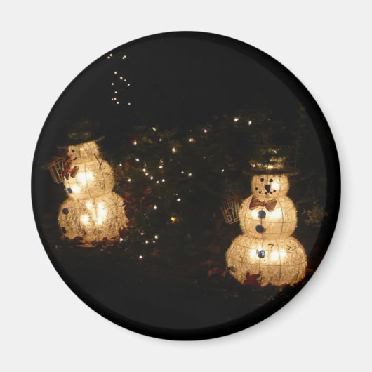 Sneeuwman Kerst Licht Show Magneet (Voorkant)