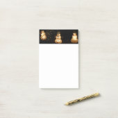 Sneeuwman Kerst Licht Show Post-it® Notes (Op bureau)