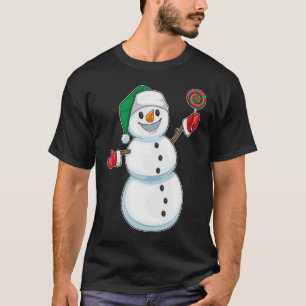 Sneeuwman Kerst Lollypop T-shirt