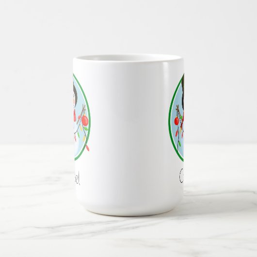 Sneeuwman Kerst Mok: Snip in vakantie Koffiemok (Center)