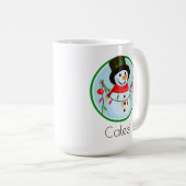 Sneeuwman Kerst Mok: Snip in vakantie Koffiemok (Voorkant rechts)