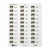 Sneeuwman Kerst Retouradres Etiket (Full Sheet)