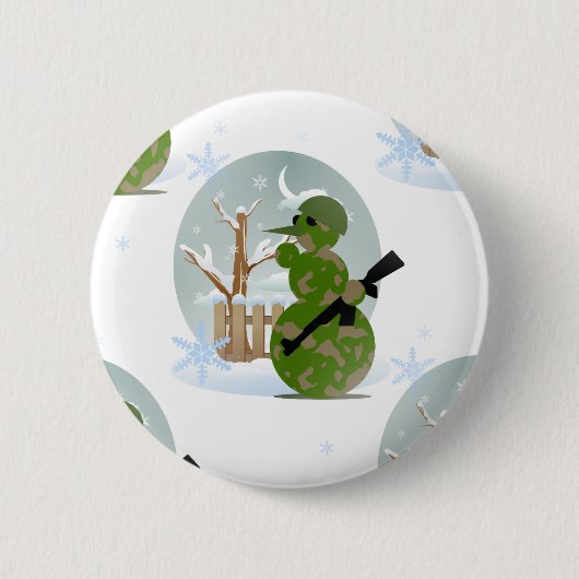 sneeuwman - kerst ronde button 5,7 cm (Voorkant)