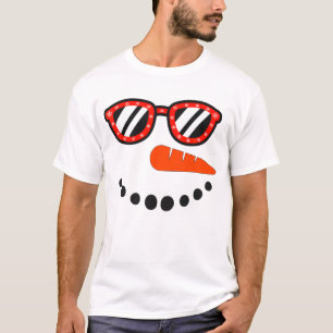 Sneeuwman Kerst Shirten voor Mannen Vrouwen Sneeuw T-shirt