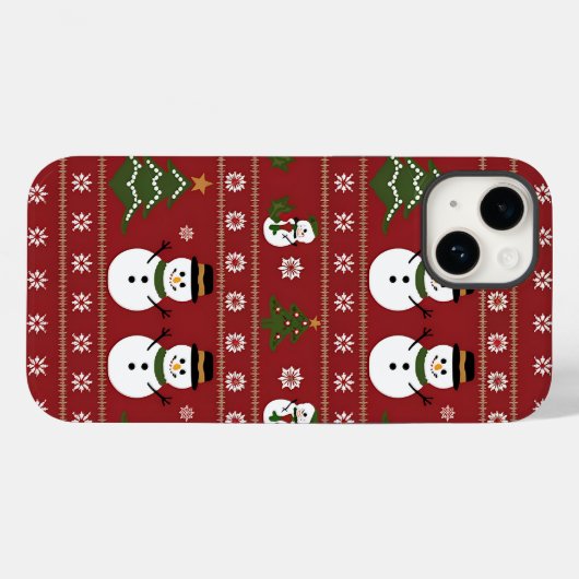 Sneeuwman Kerst T-shirt Vakantie Winter Trui Stijl Case-Mate iPhone Case (Achterkant (horizontaal))