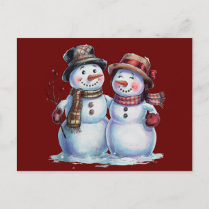 Sneeuwman Kerst  Vakantie Briefkaart