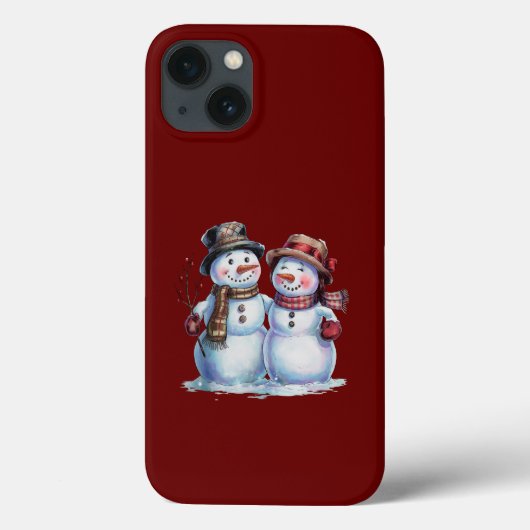 Sneeuwman Kerst  Vakantie Case-Mate iPhone Case (Achterkant)