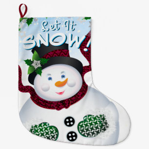 Sneeuwman Kerst Vakantie Grote Kerstsok
