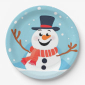 Sneeuwman Kerst Vakantie Partij Papier Bord (Voorkant)
