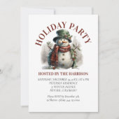 Sneeuwman Kerst  Wishes Papier Bord Kaart (Voorkant)