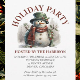 Sneeuwman Kerst  Wishes Papier Bord Kaart