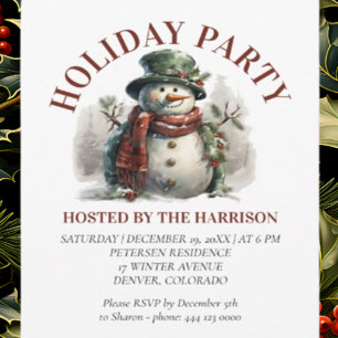 Sneeuwman Kerst  Wishes Papier Bord Kaart