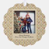  Sneeuwman & Kerstboom Custom Ornament Kaart (Achterkant)