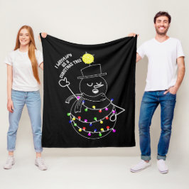 Sneeuwman Kerstboom Fleece Deken