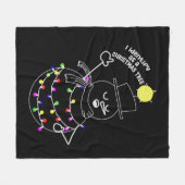 Sneeuwman Kerstboom Fleece Deken (Voorkant (Horizontaal))