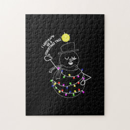 Sneeuwman Kerstboom Legpuzzel