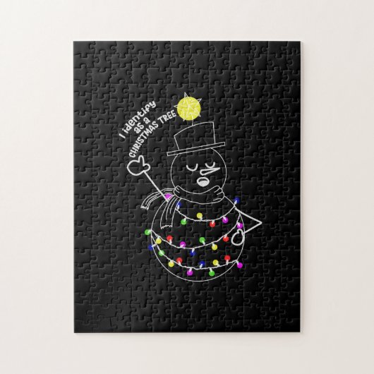 Sneeuwman Kerstboom Legpuzzel (Verticaal)
