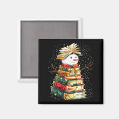 Sneeuwman Kerstboom Lezen  Magneet (Voorkant / Achterkant)