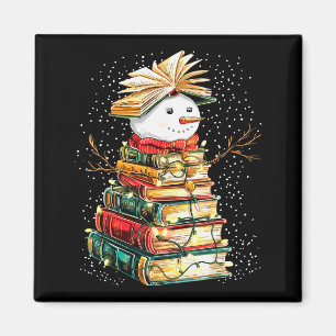 Sneeuwman Kerstboom Lezen  Magneet