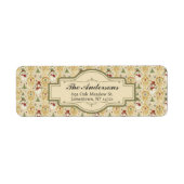 sneeuwman & kerstboom retouradres etiket (Voorkant)