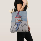 Sneeuwman & Kerstboom Tote Bag (Dichtbij)