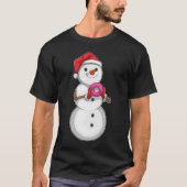 Sneeuwman Kerstdonut T-shirt (Voorkant)