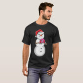 Sneeuwman Kerstdonut T-shirt (Voorkant volledig)