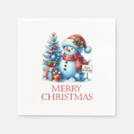 Sneeuwman Kerstfeest Servetten