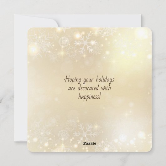 Sneeuwman Kerstgroeten van Naam Familie Feestdagenkaart (Achterkant)