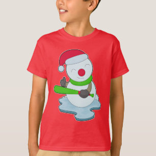 Sneeuwman Kersthonkbal T-shirt