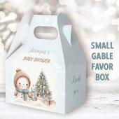 Sneeuwman Kerstjongen Baby shower Klein Bedankdoosjes