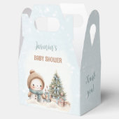 Sneeuwman Kerstjongen Baby shower Klein Bedankdoosjes (Geopend)