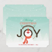 Sneeuwman Kerstkaart (Voorkant / Achterkant)