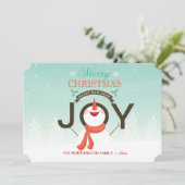 Sneeuwman Kerstkaart (Staand voorkant)