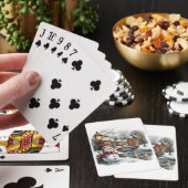 Sneeuwman Kerstkaarten Pokerkaarten (Insitu)