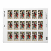  sneeuwman kerstlabels etiket (Full Sheet)