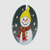 Sneeuwman Kerstman Ornament Kerstcadeau Decoratie (voorkant)