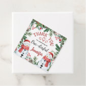 Sneeuwman Kerstmis 1e Verjaardag Dank u Favor Bedankjes Labels (In situ)