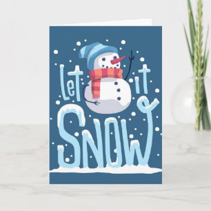 sneeuwman Kerstmis Feestdagen Kaart