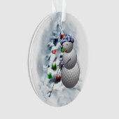 Sneeuwman Kerstmis Golfbal Ornament (voorkant)